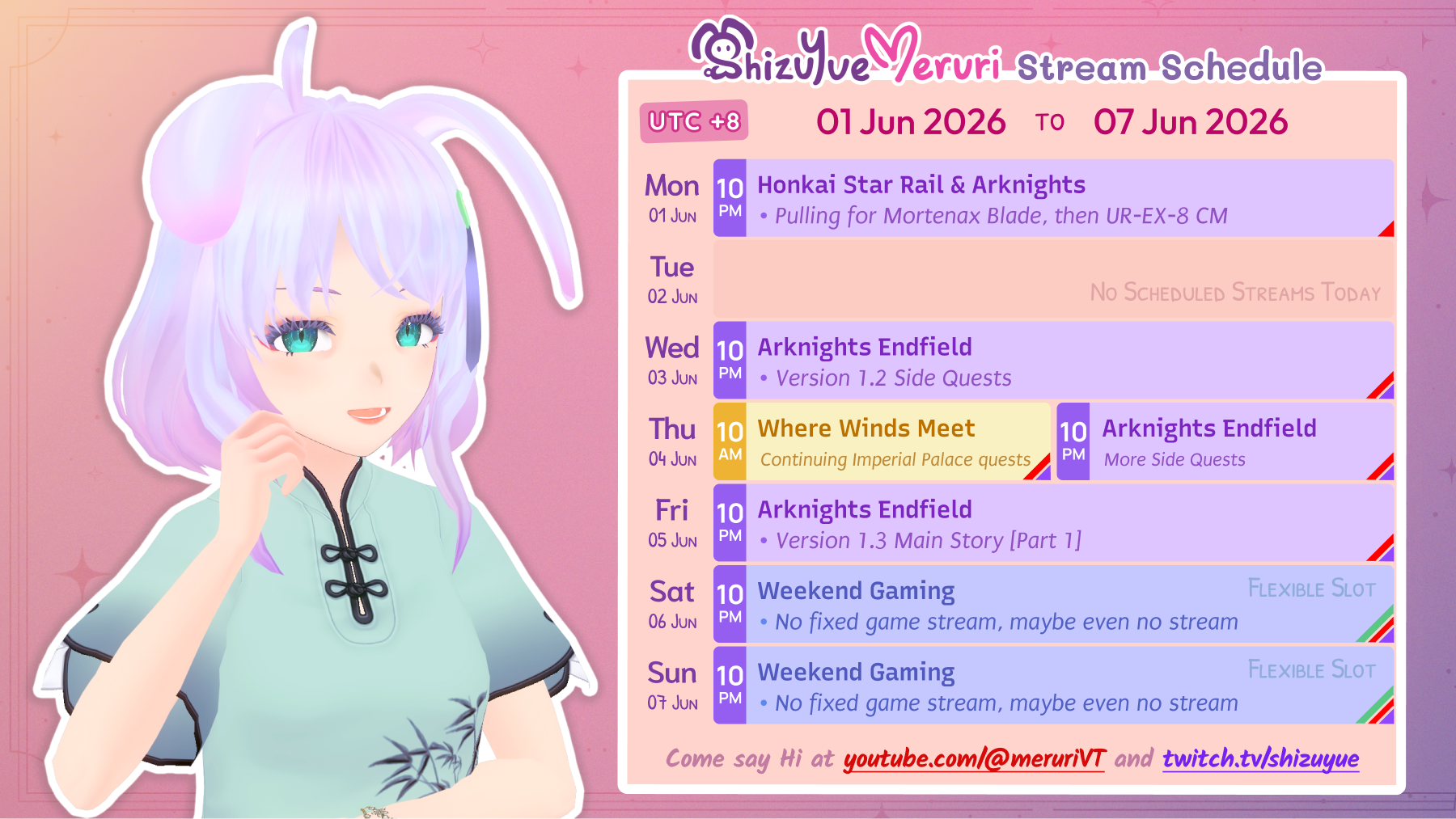 Meruri Streams: 01 June to 07 June 2026