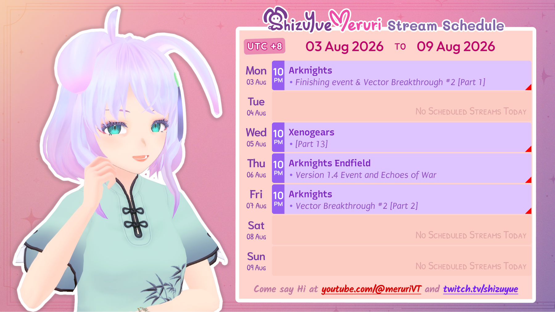 Meruri Streams: 03 Aug to 09 Aug 2026