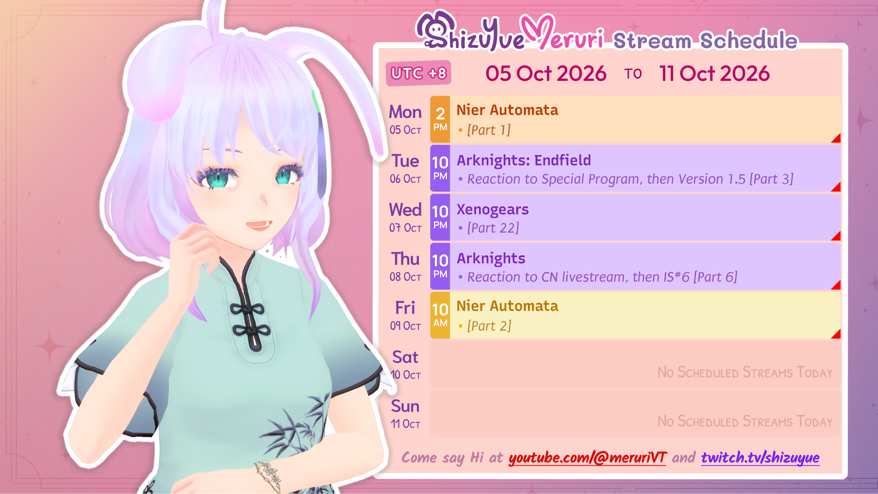 Meruri Streams: 05 Oct to 11 Oct 2026