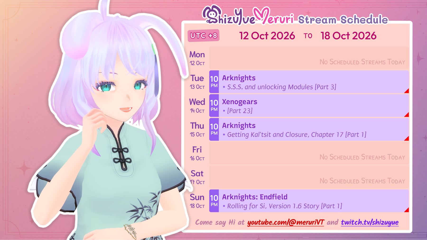Meruri Streams: 12 Oct to 18 Oct 2026