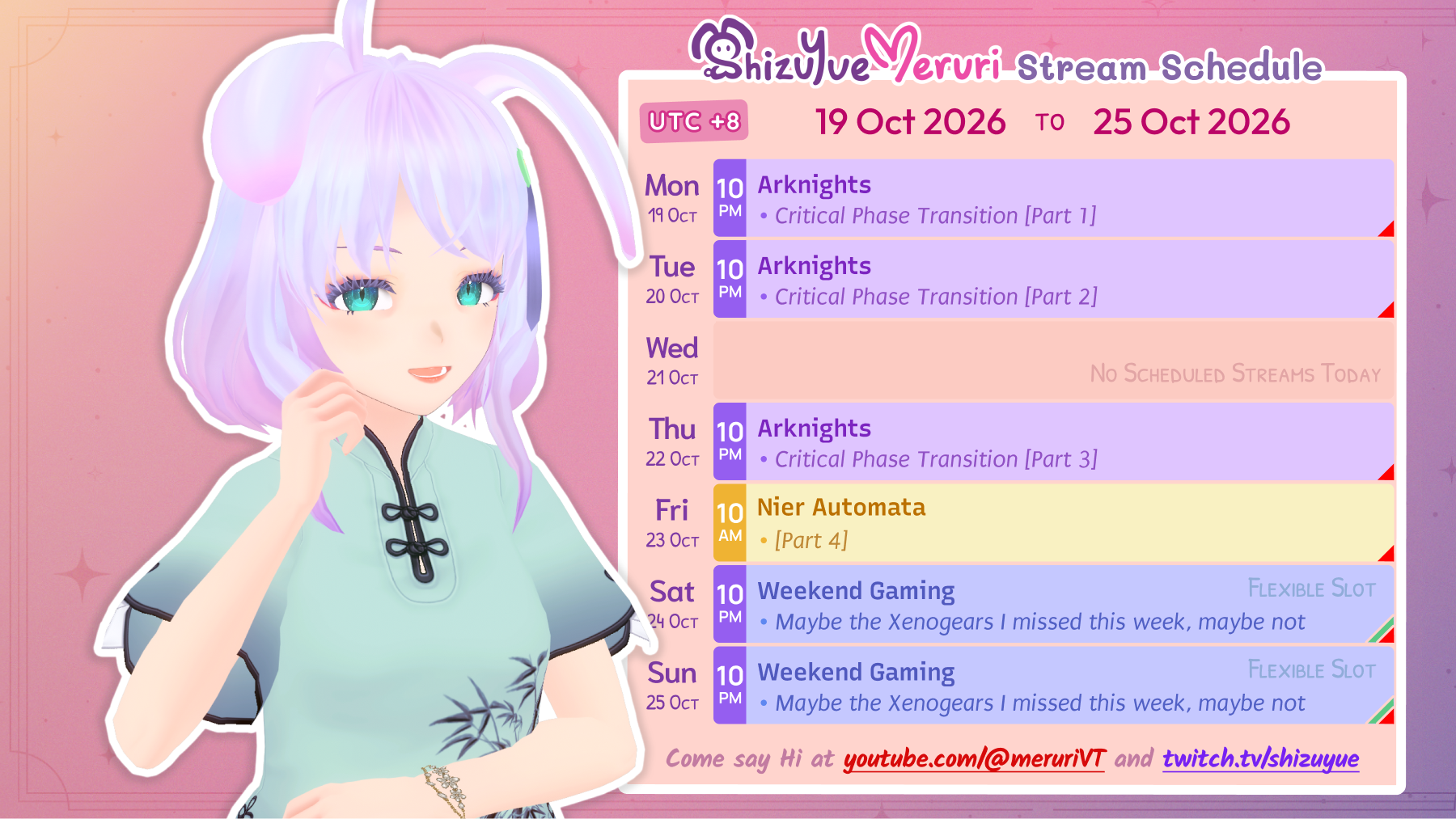 Meruri Streams: 19 Oct to 25 Oct 2026