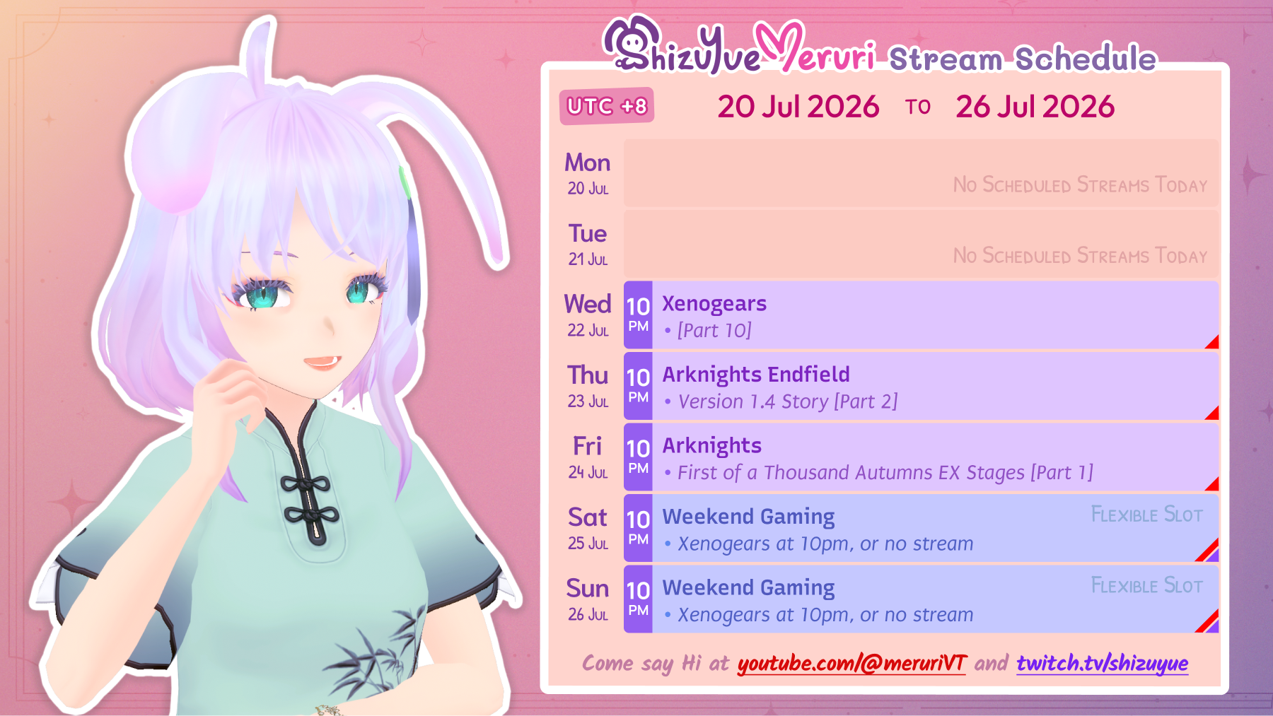 Meruri Streams: 20 July to 26 July 2026