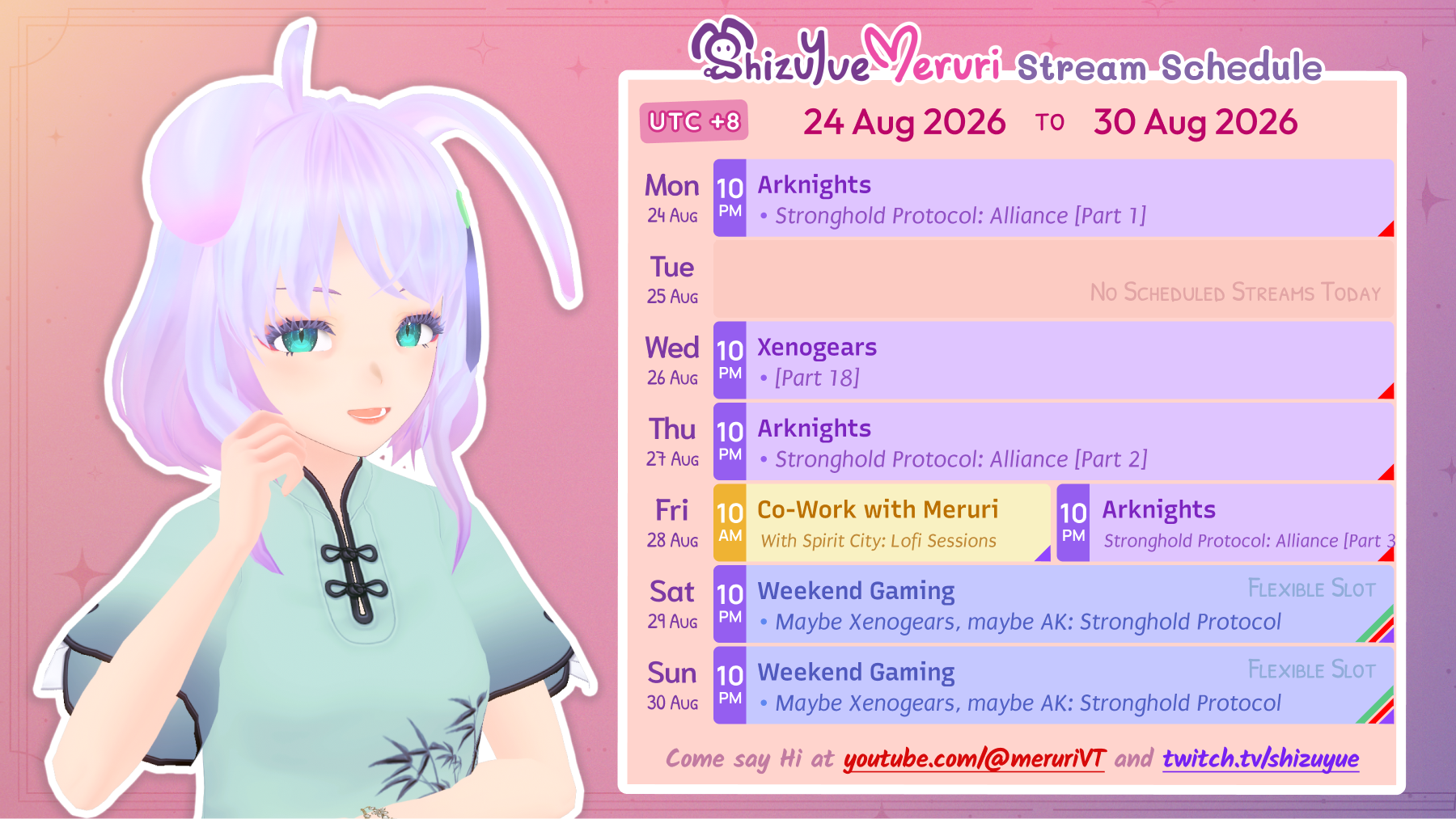 Meruri Streams: 24 Aug to 30 Aug 2026