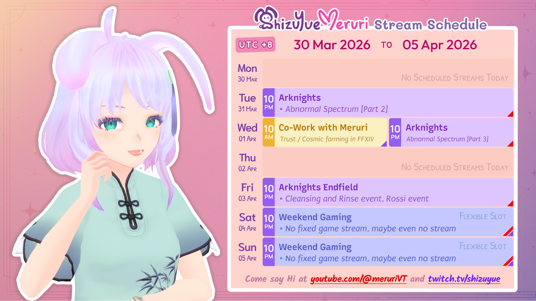 Meruri Streams: 30 Mar to 05 Apr 2026